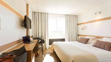 In-room safe, desk, blackout curtains, soundproofing