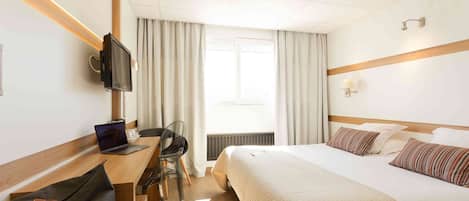 In-room safe, desk, blackout curtains, soundproofing