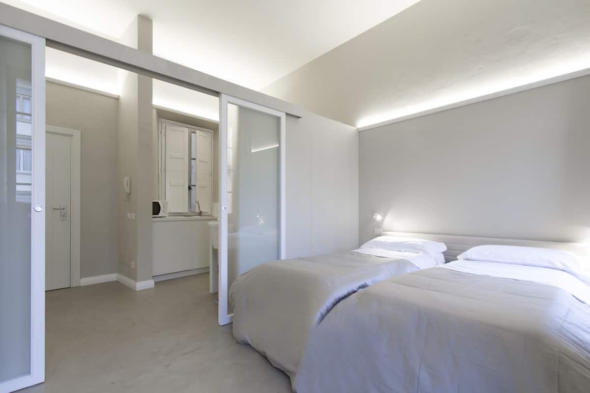 1 bedroom, premium bedding, down duvets, desk