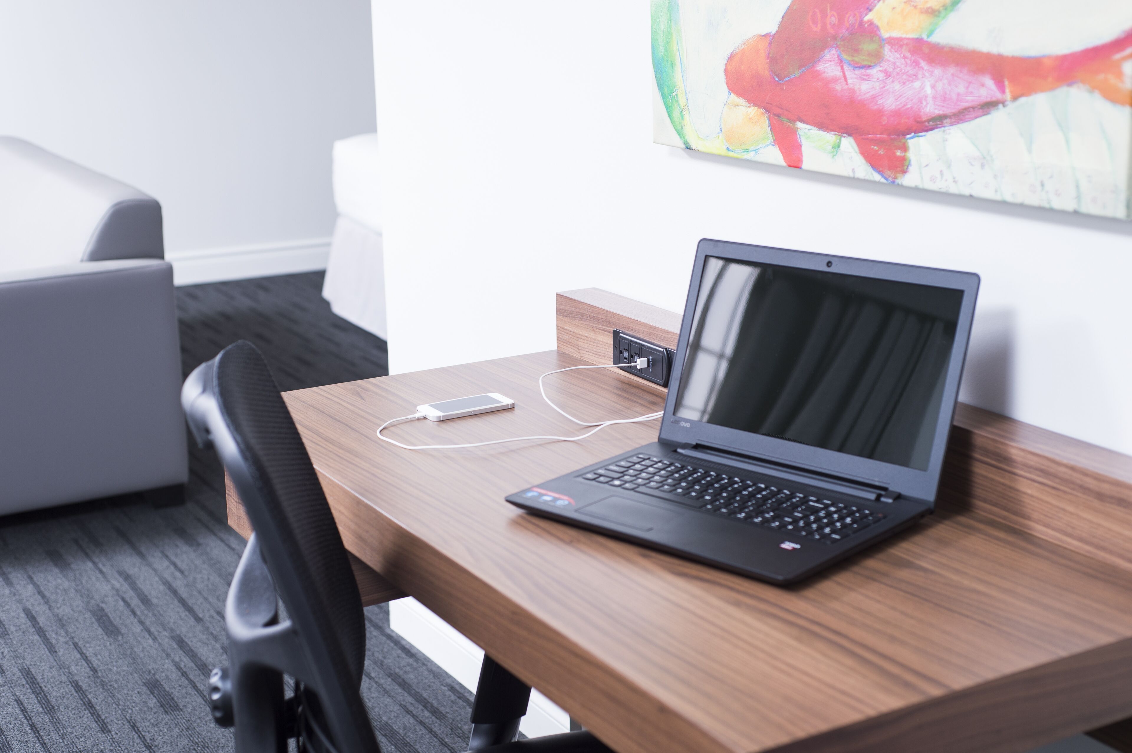 suite, 1 king bed, whirlpool | in-room business centre