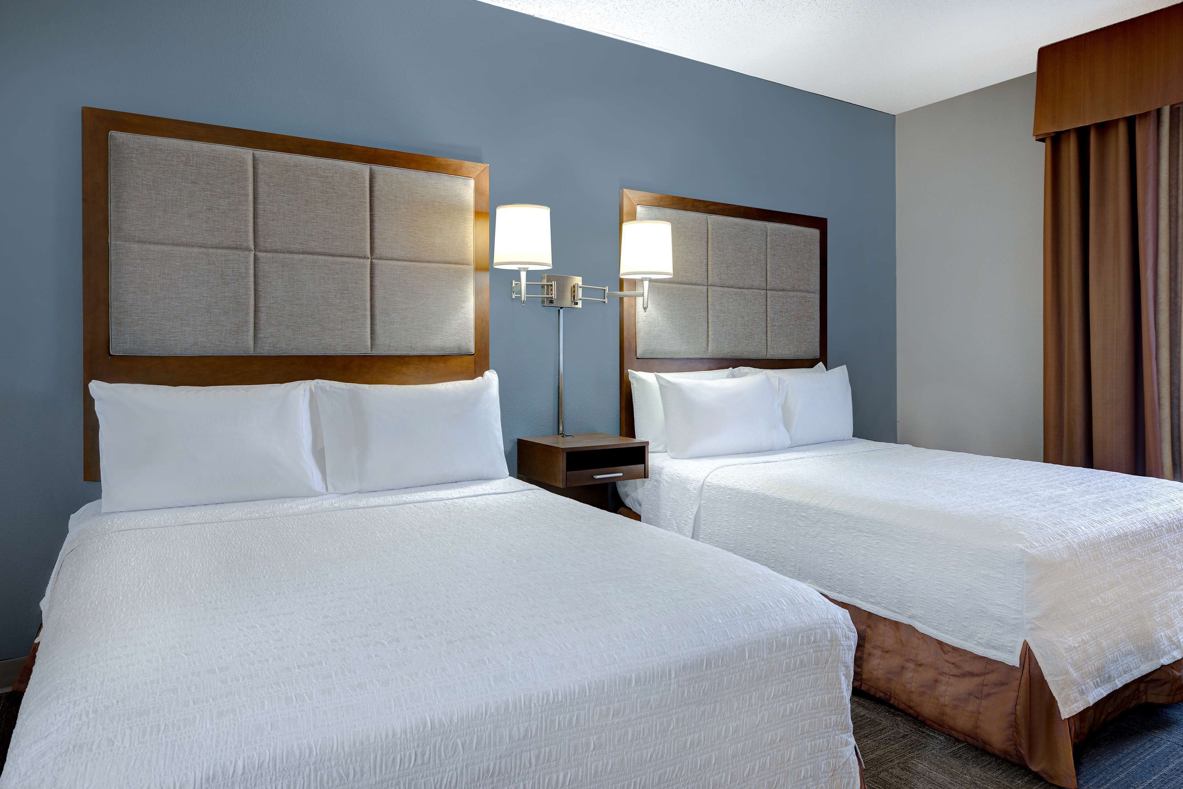 two queen beds non smoking | premium bedding, in-room safe, desk, iron/ironing board