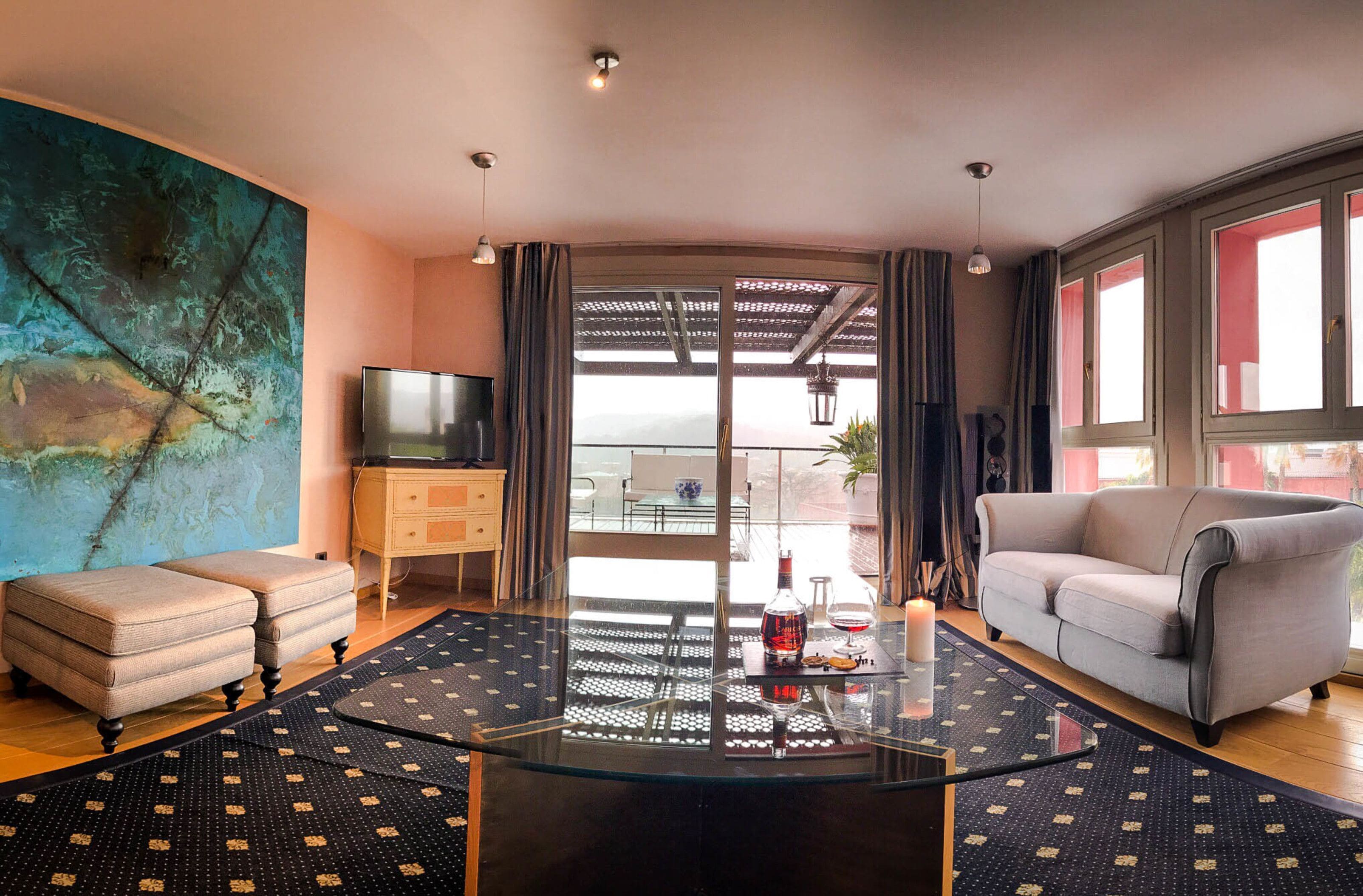 master suite | living room | flat-screen tv