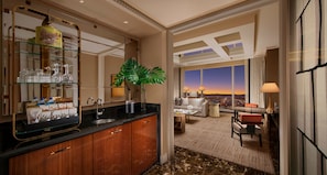 Flat-screen TV, pay movies