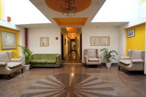 32-inch LED TV with satellite channels, fireplace, computer monitors