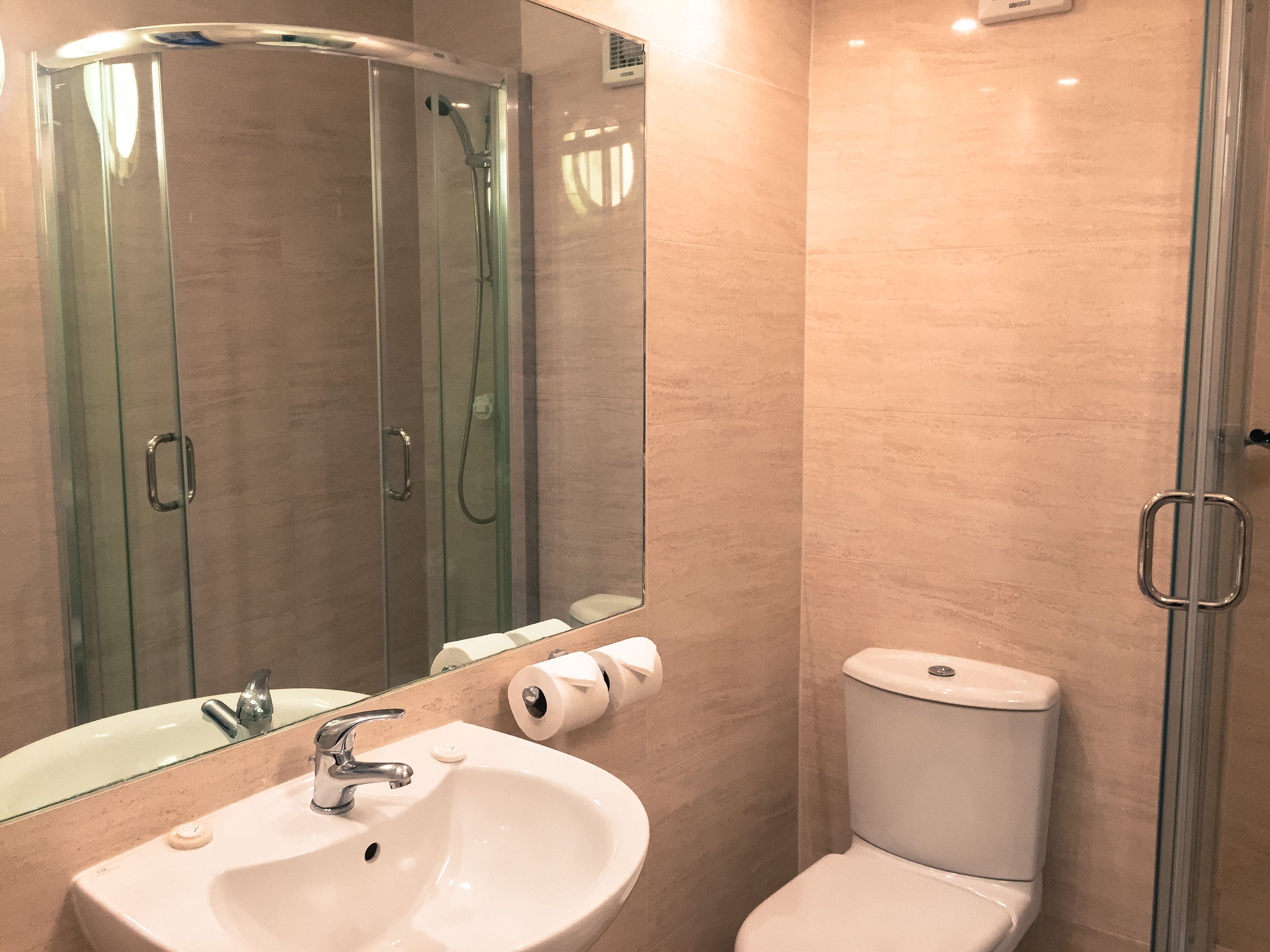 desk, blackout curtains, iron/ironing board, free cots/infant beds