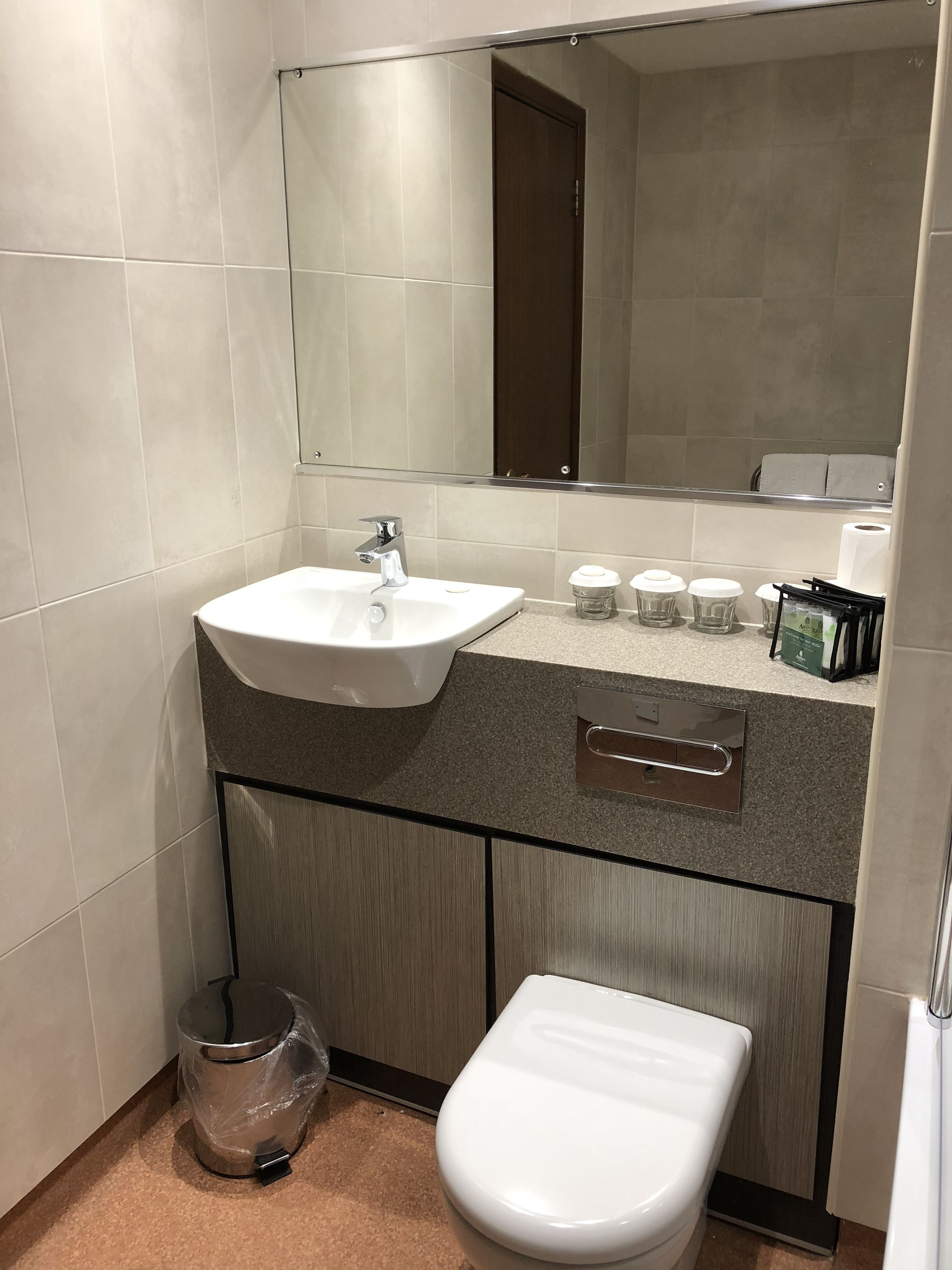 free toiletries, hair dryer, towels