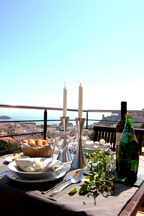 Apartamento, 1 habitación, vistas al mar | Terraza o patio