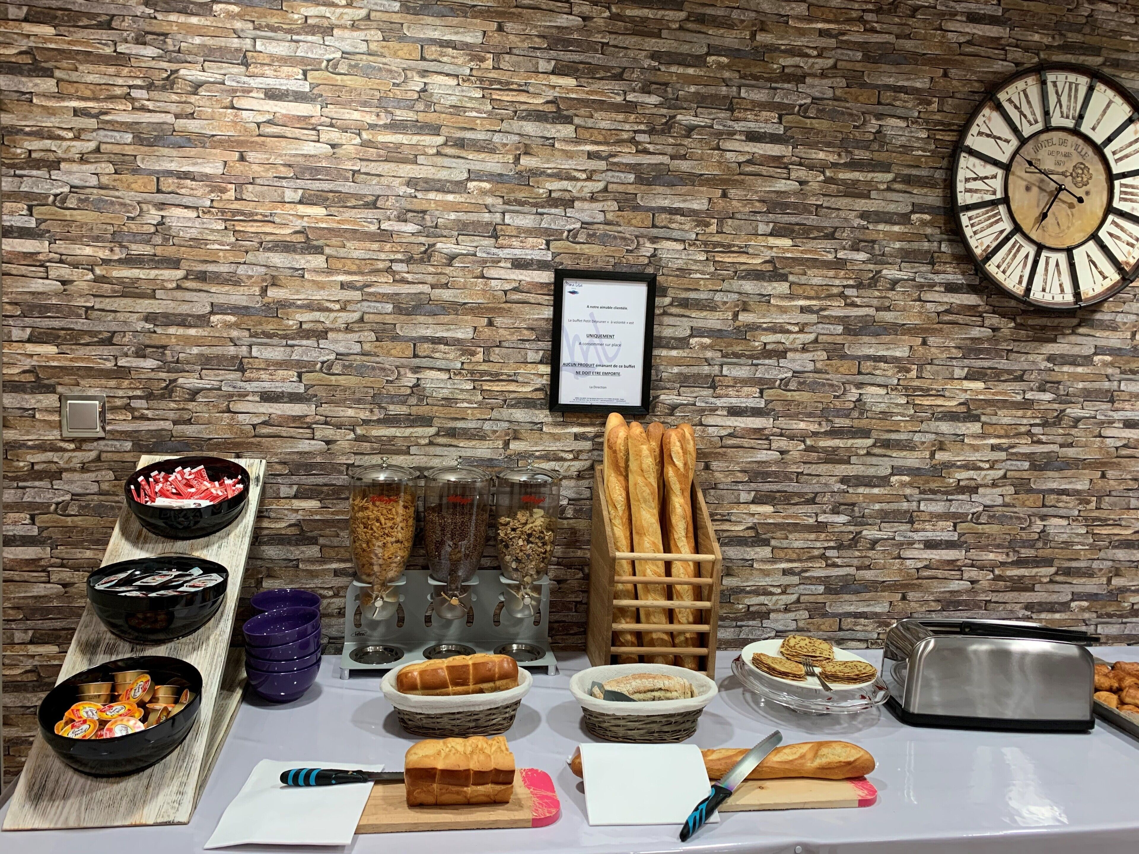 daily buffet breakfast (eur 12 per person)