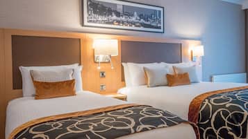 Hypo-allergenic bedding, in-room safe, desk, iron/ironing board