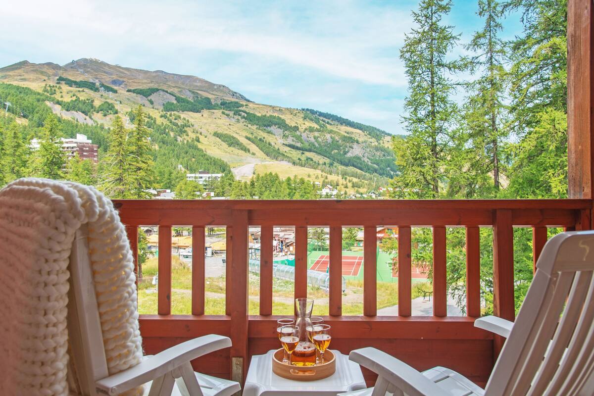 Appartement 4 personnes - 1 chambre - Vue montagne | Terrace/patio