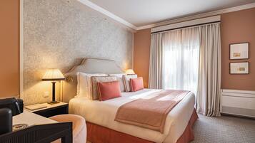 Premium bedding, minibar, in-room safe, desk