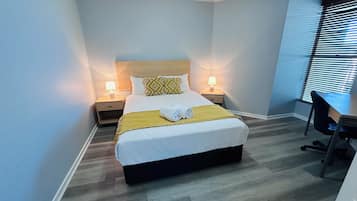 One Bedroom #2081 | Premium bedding, blackout drapes, iron/ironing board, cribs/infant beds