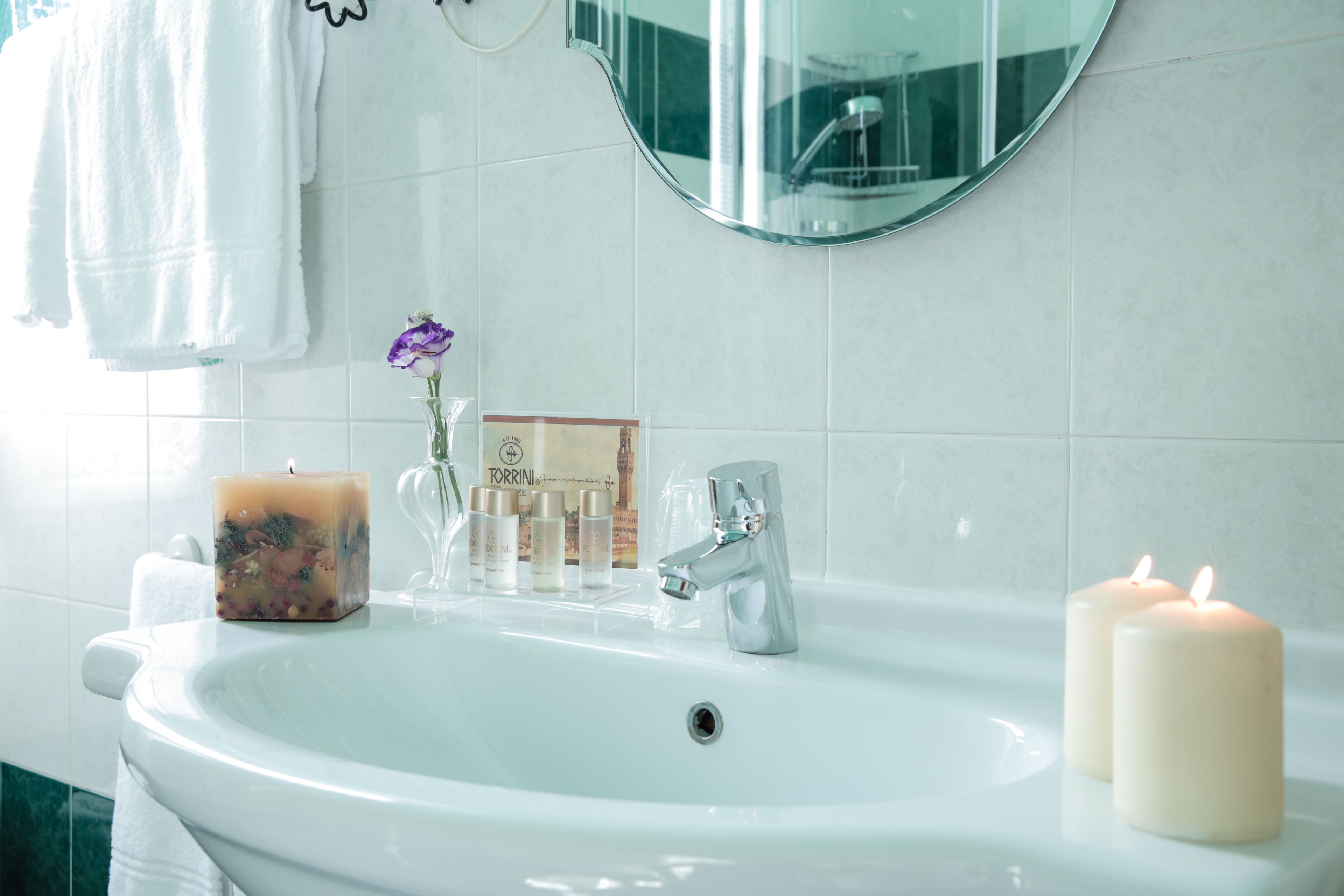 shower, free toiletries, hair dryer, bidet