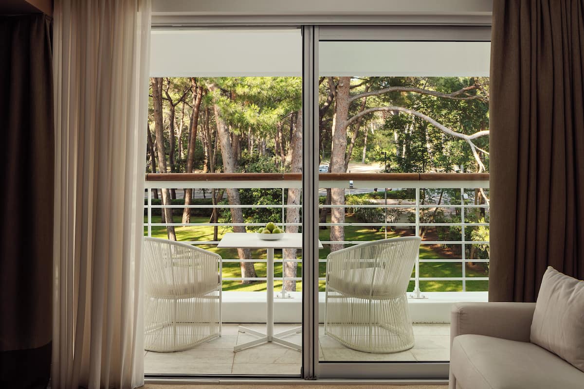 junior suite, terrace | minibar, in-room safe, desk, blackout curtains