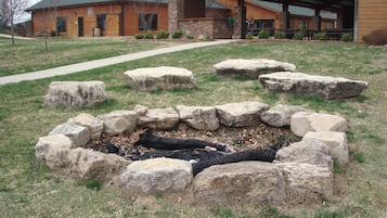 Outdoor banquet area