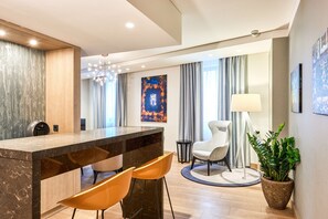 Premium bedding, down duvets, memory-foam beds, minibar