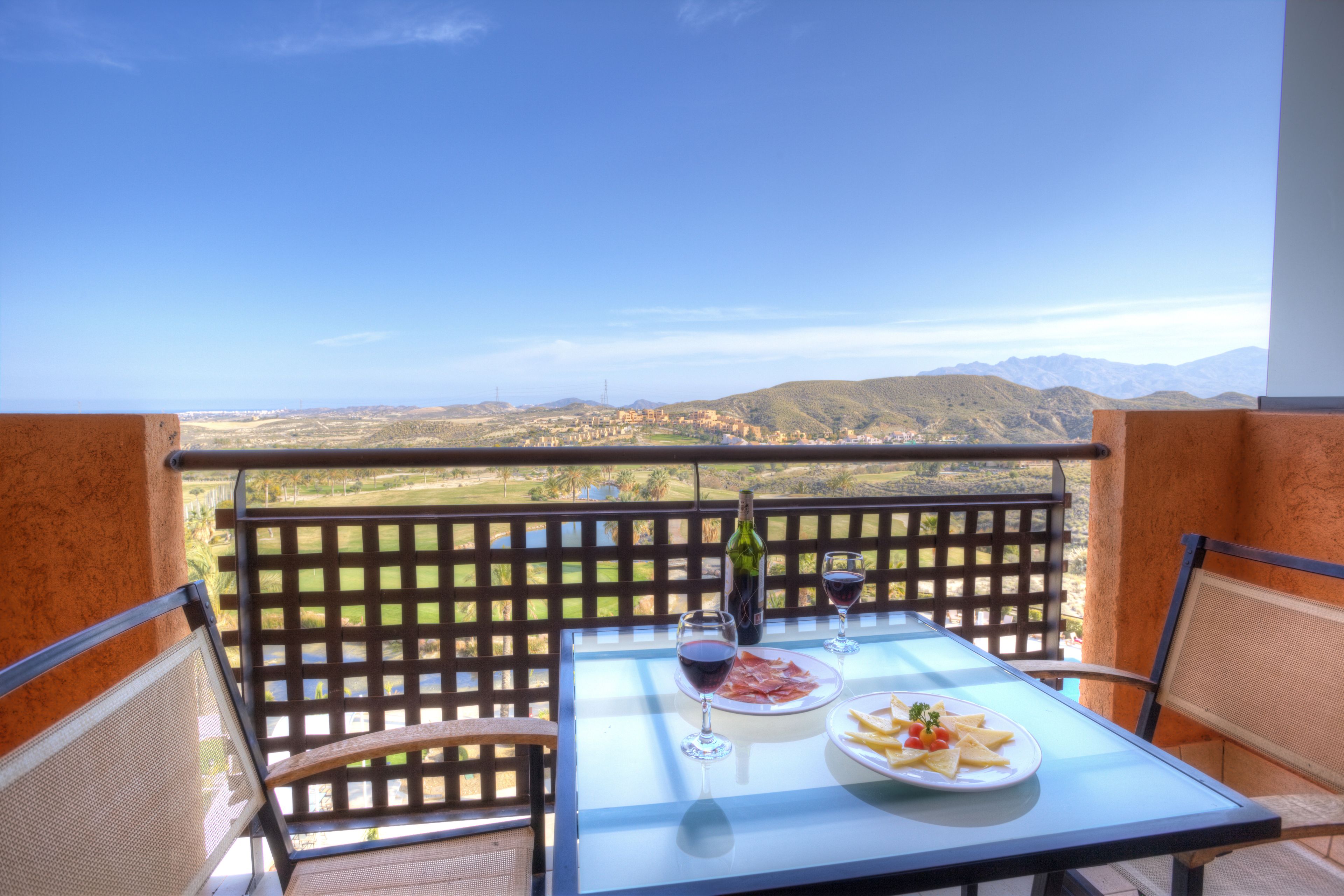 superior double room (golf/pool view) | terrace/patio