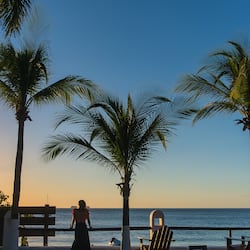 On the beach, beach towels