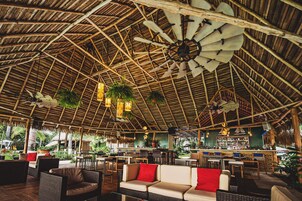 Breakfast, lunch, dinner served; pool views