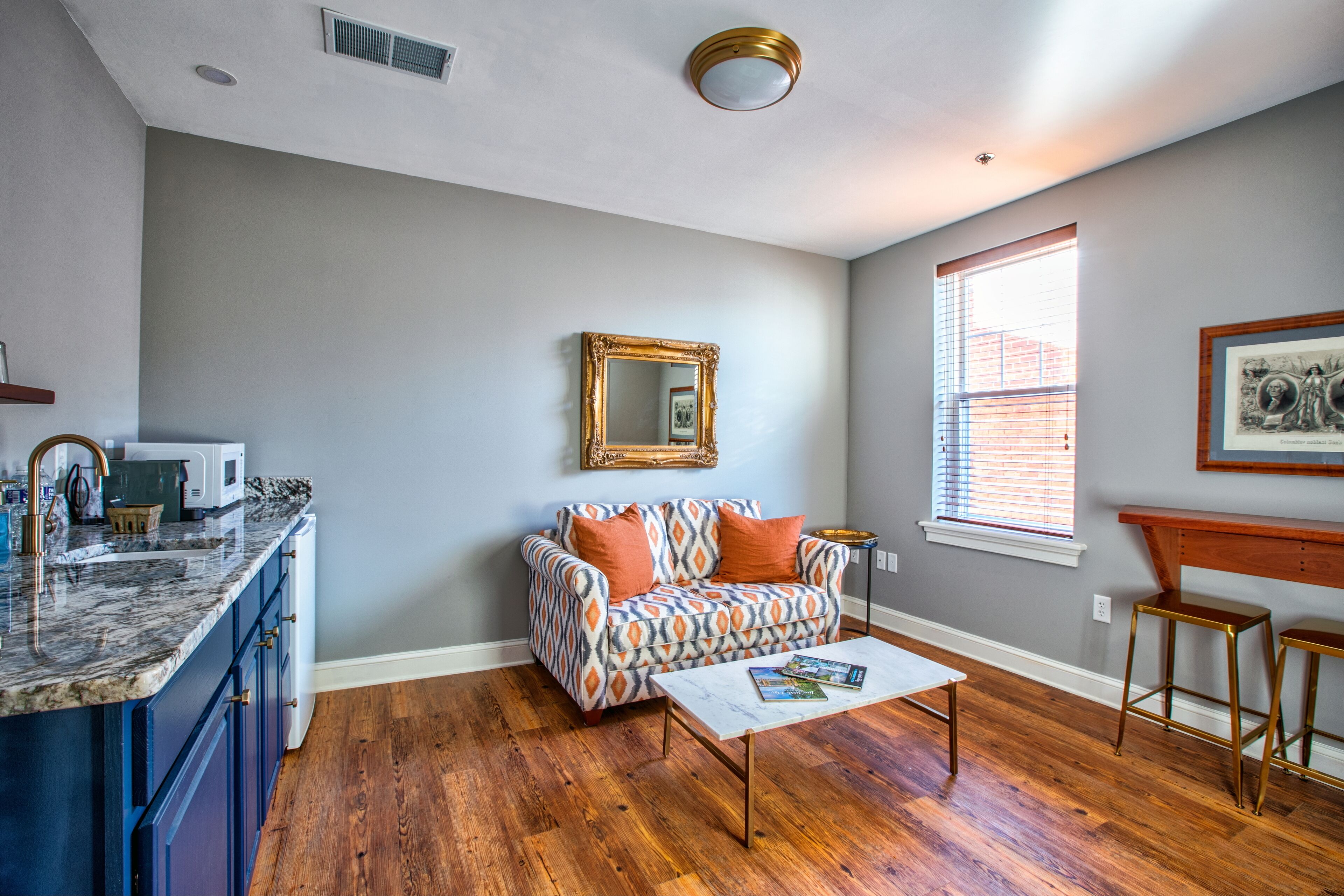 james mcallister suite | living area | 32-inch tv with cable channels