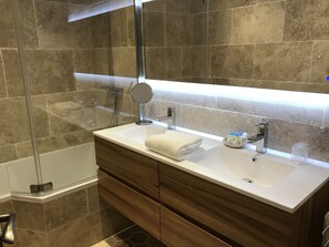 Free toiletries, hair dryer, towels
