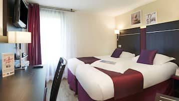 Standard Room, 2 Single Beds | Blackout curtains, soundproofing, iron/ironing board