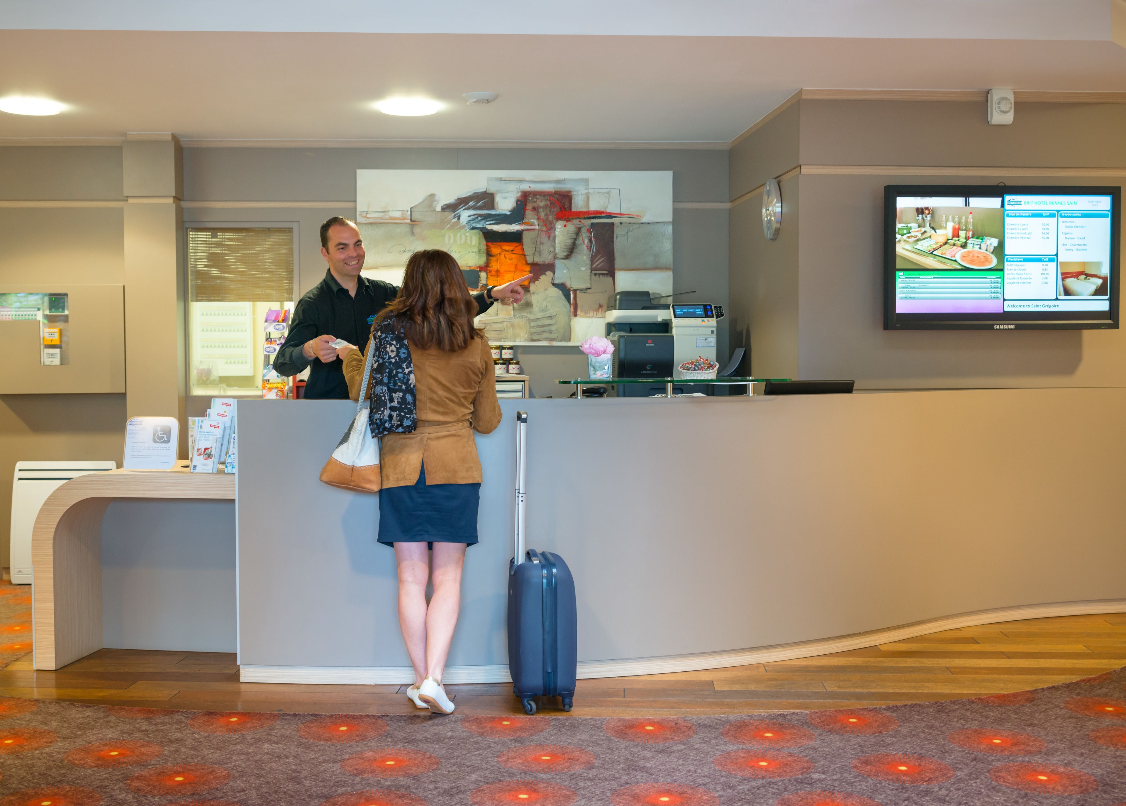 check-in/check-out kiosk