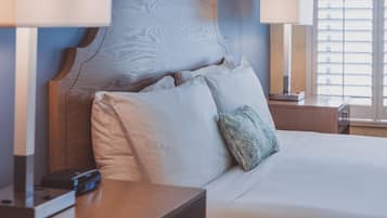 1 bedroom, premium bedding, laptop workspace, iron/ironing board