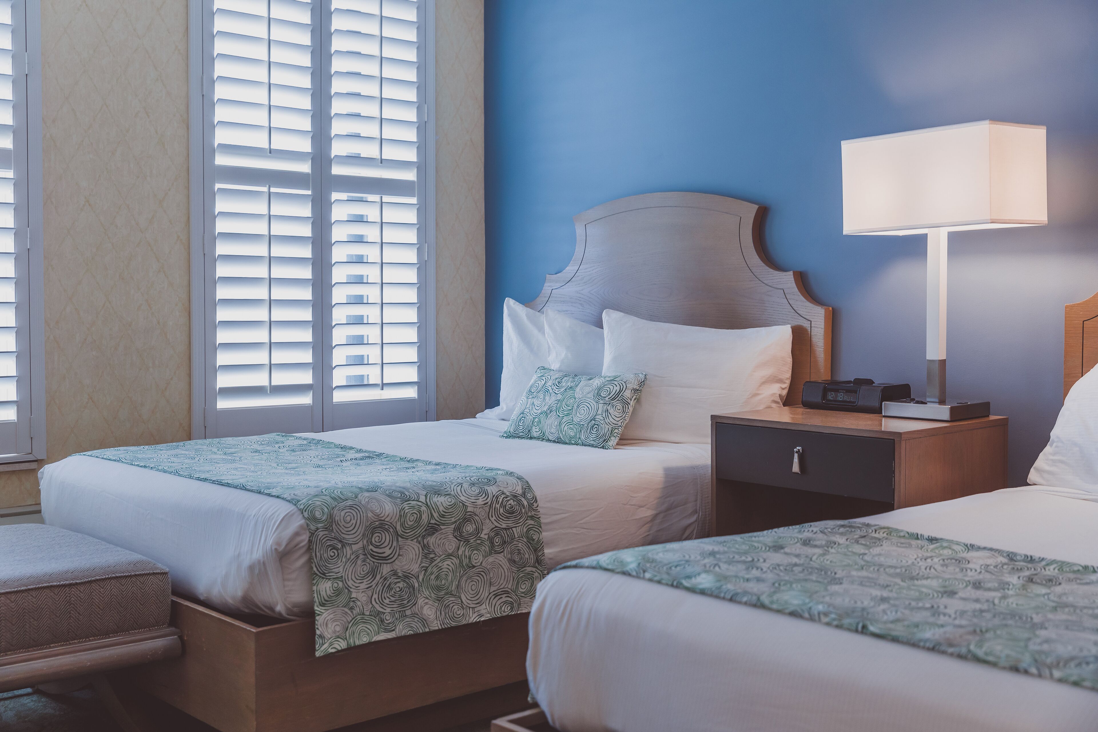 parkview double | premium bedding, laptop workspace, iron/ironing board