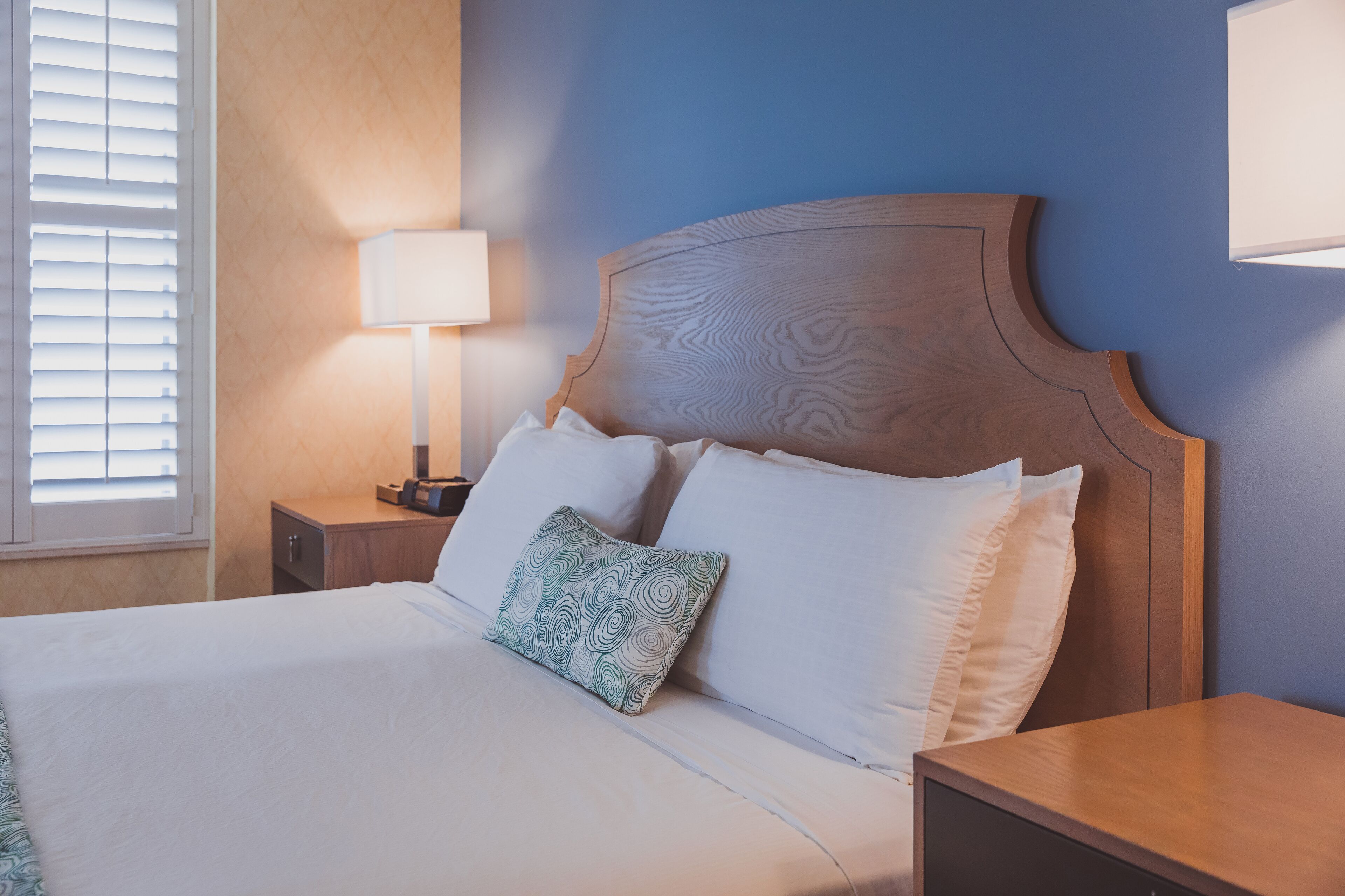 parkview suite | premium bedding, laptop workspace, iron/ironing board