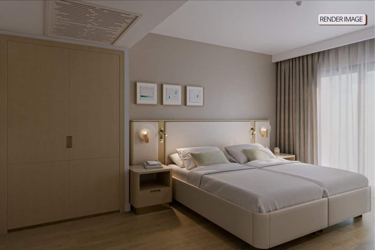 Suíte júnior | Roupas de cama premium, frigobar (abastecido com itens grátis)