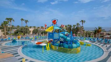 Indoor pool, 6 outdoor pools, open 9:00 AM to 7:00 PM, pool umbrellas