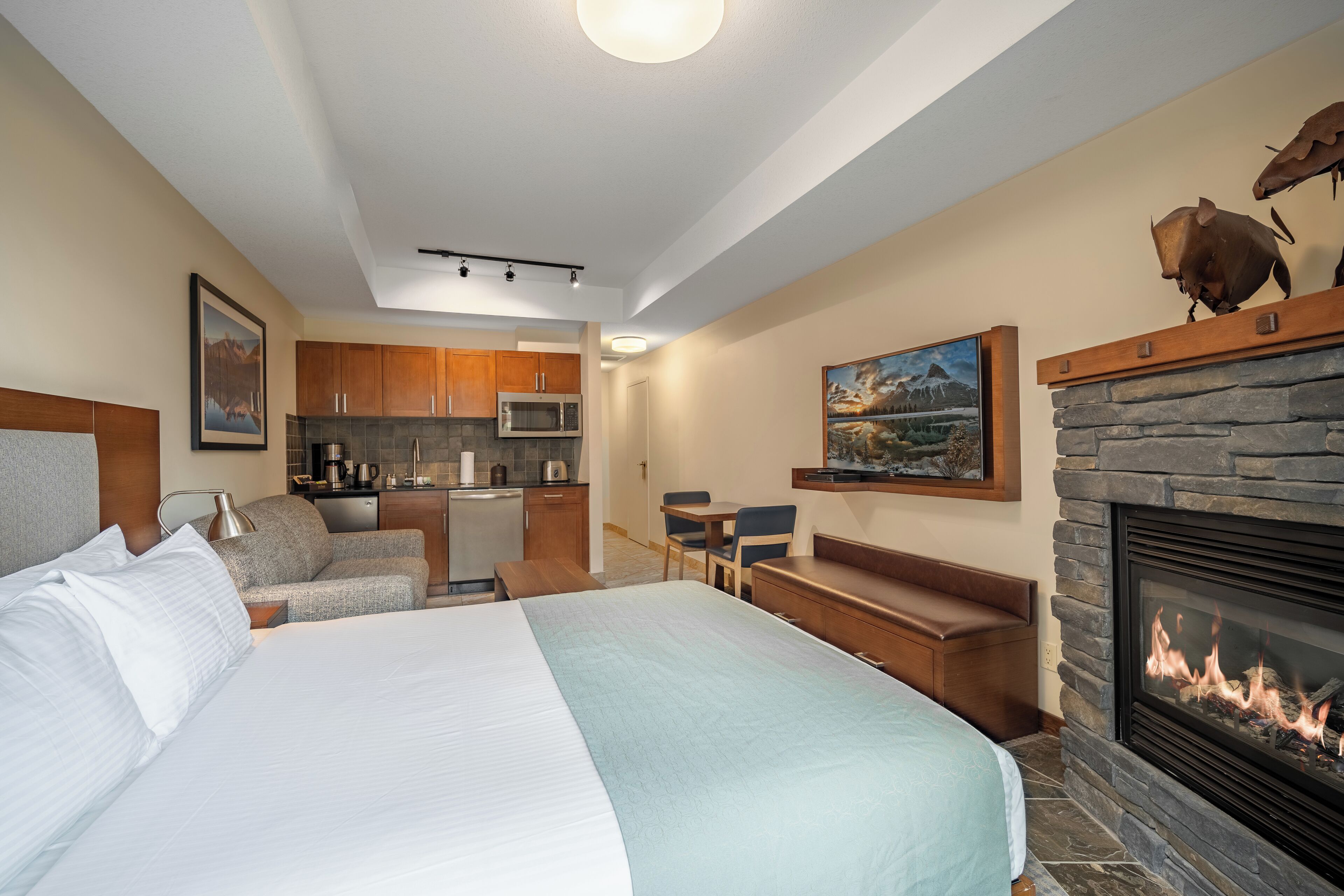 Quarto luxo, 1 cama Queen e sofá-cama | Roupas de cama de algodão egípcio, roupas de cama premium