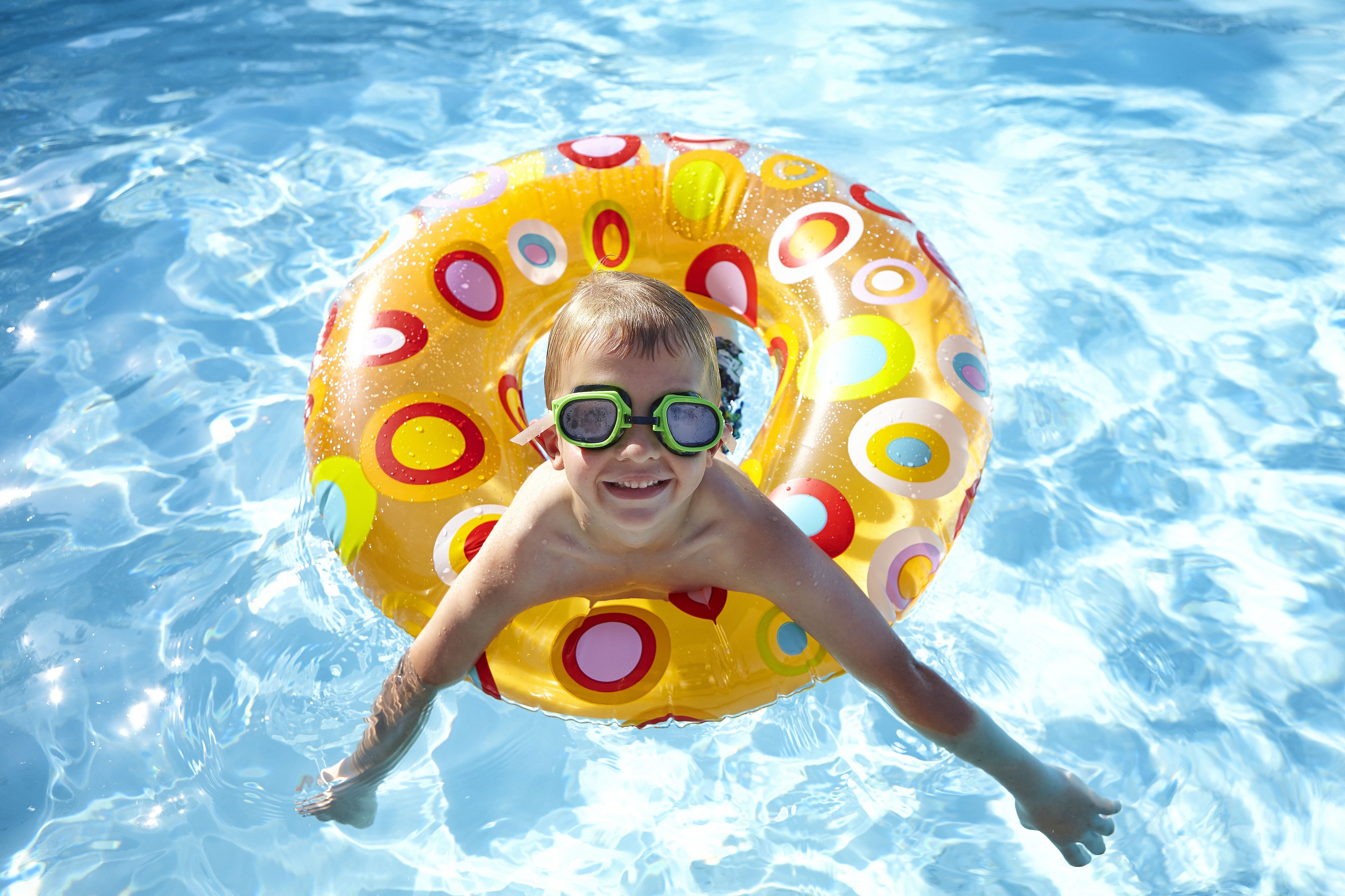 Indoor pool, outdoor pool, pool umbrellas, pool loungers