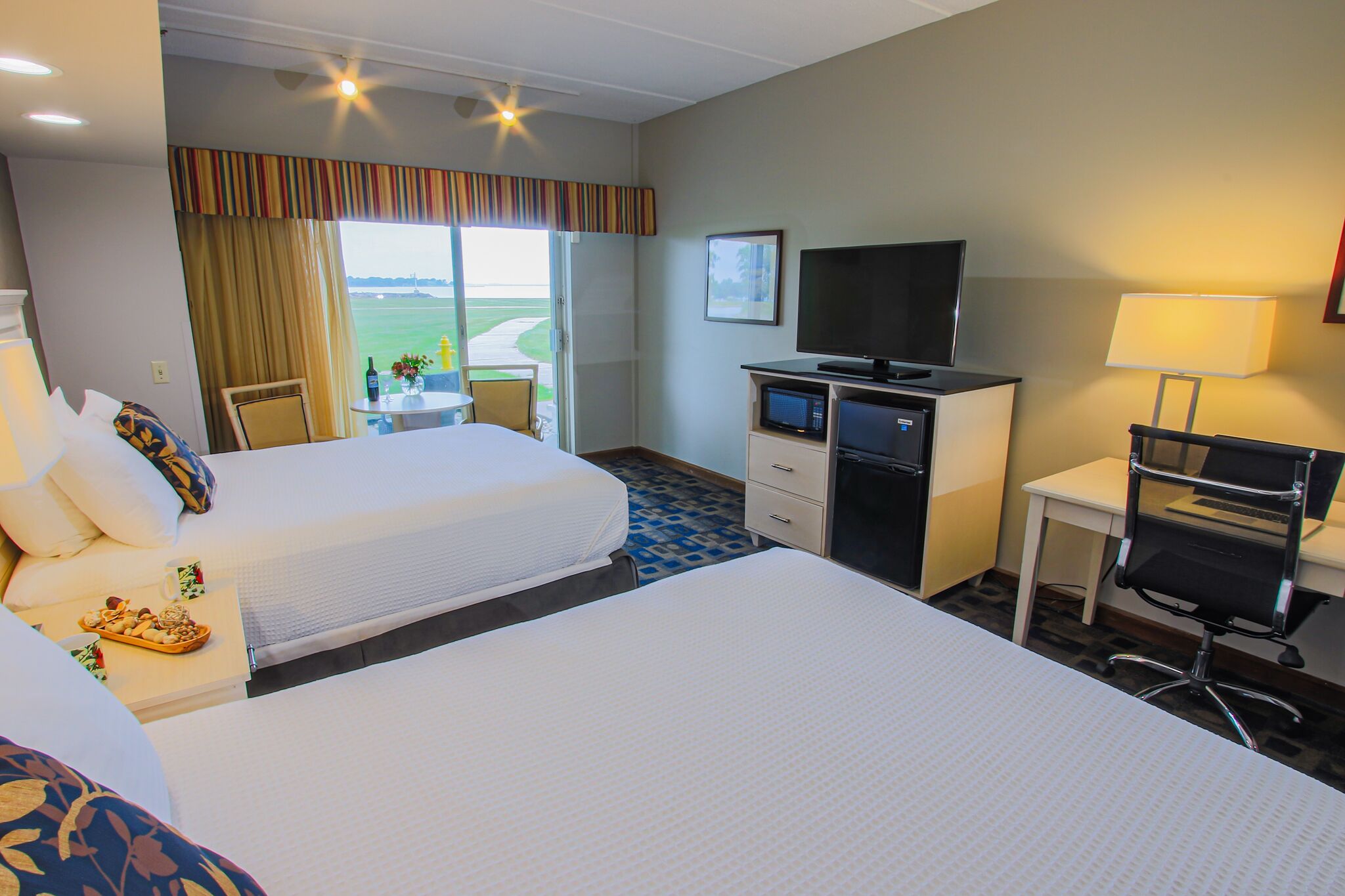 in-room safe, desk, blackout curtains, iron/ironing board