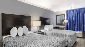 Standard Double Room, 2 Double Beds, Non Smoking | Desk, blackout drapes, iron/ironing board, rollaway beds