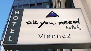 A hotel sign with the name "All You Need Hotels Vienna2". - AllYouNeed Hotel Vienna 2 (Vienna)
