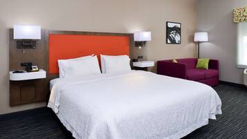 Room, 1 King Bed, Accessible | Living area | Pay movies