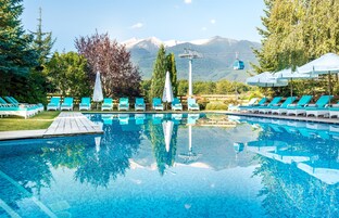 Indoor pool, outdoor pool, open 9:00 AM to 9:00 PM, sun loungers