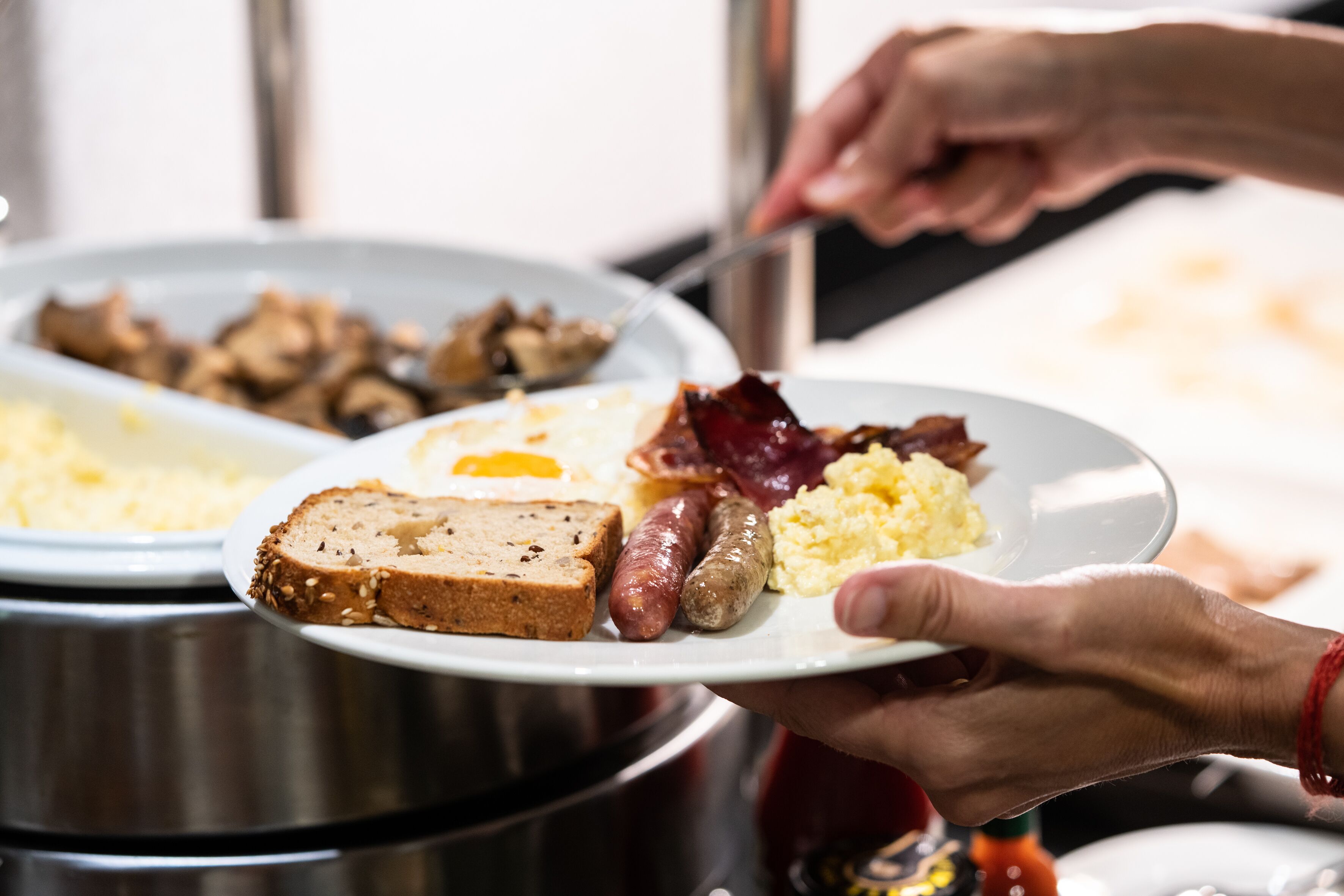 daily buffet breakfast (eur 19 per person)