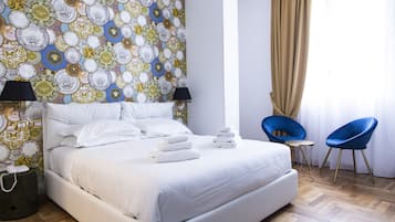 Frette Italian sheets, premium bedding, minibar, in-room safe