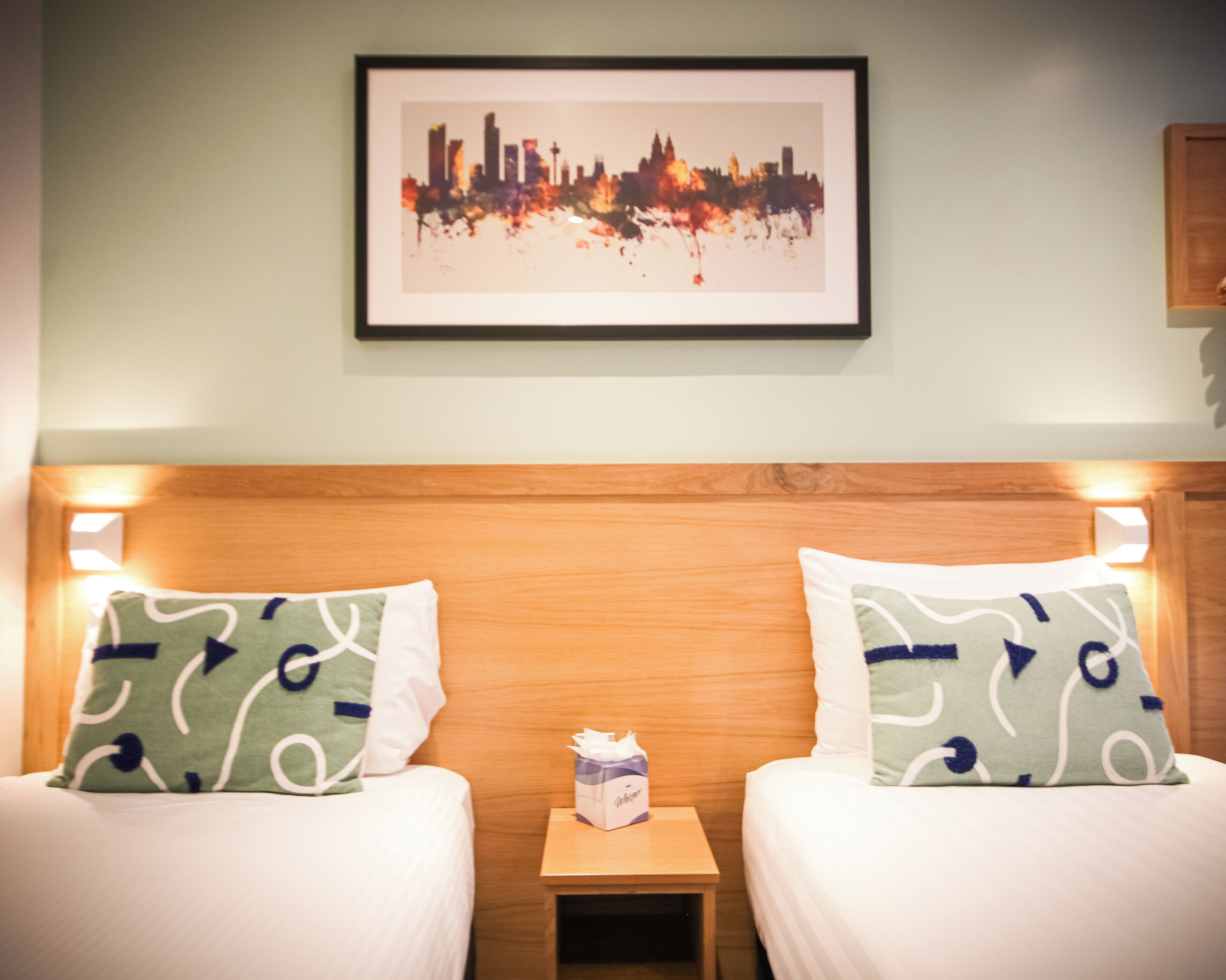 standard twin room | desk, laptop workspace, blackout curtains, iron/ironing board