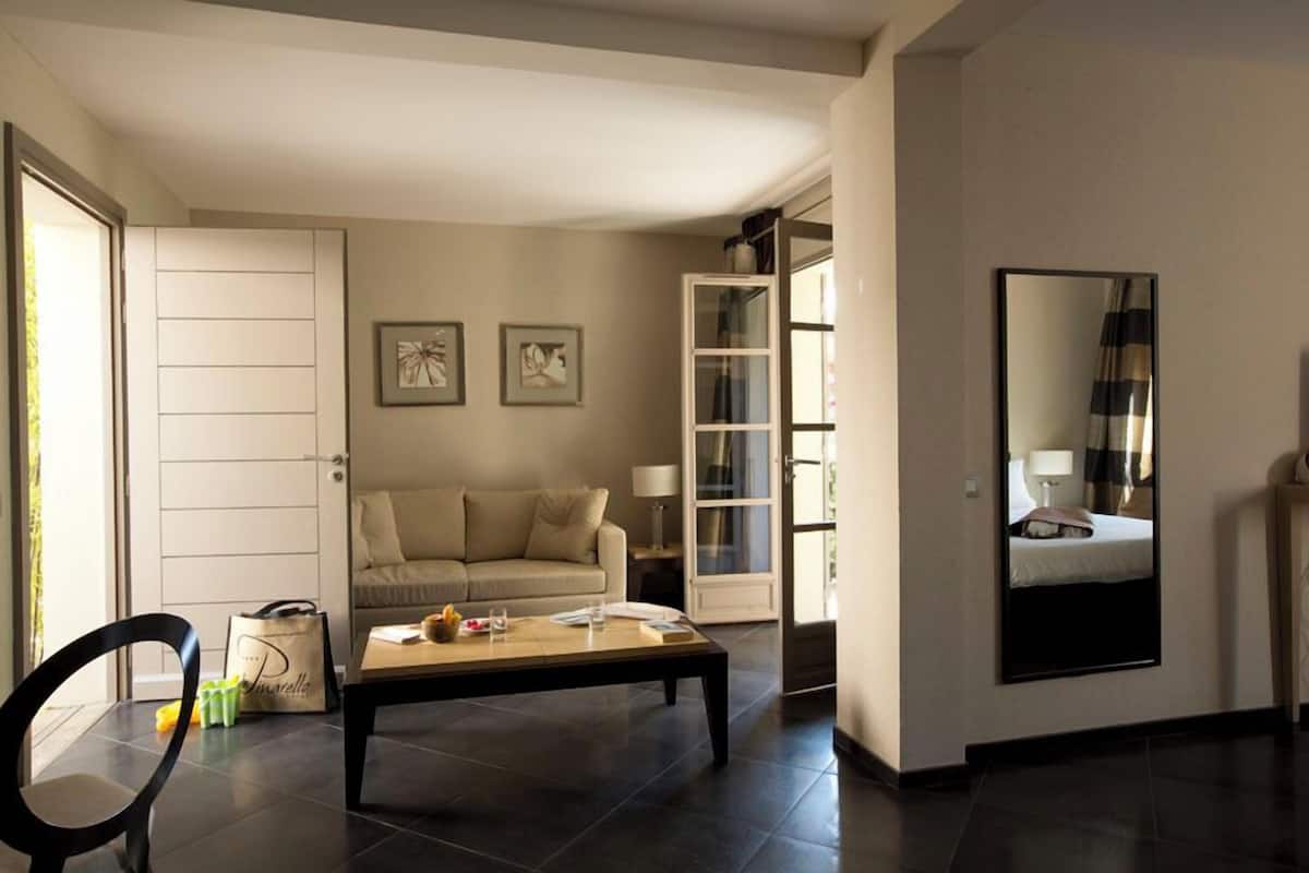 Family Quadruple Room, Garden View | Premium bedding, pillowtop beds, minibar, in-room safe