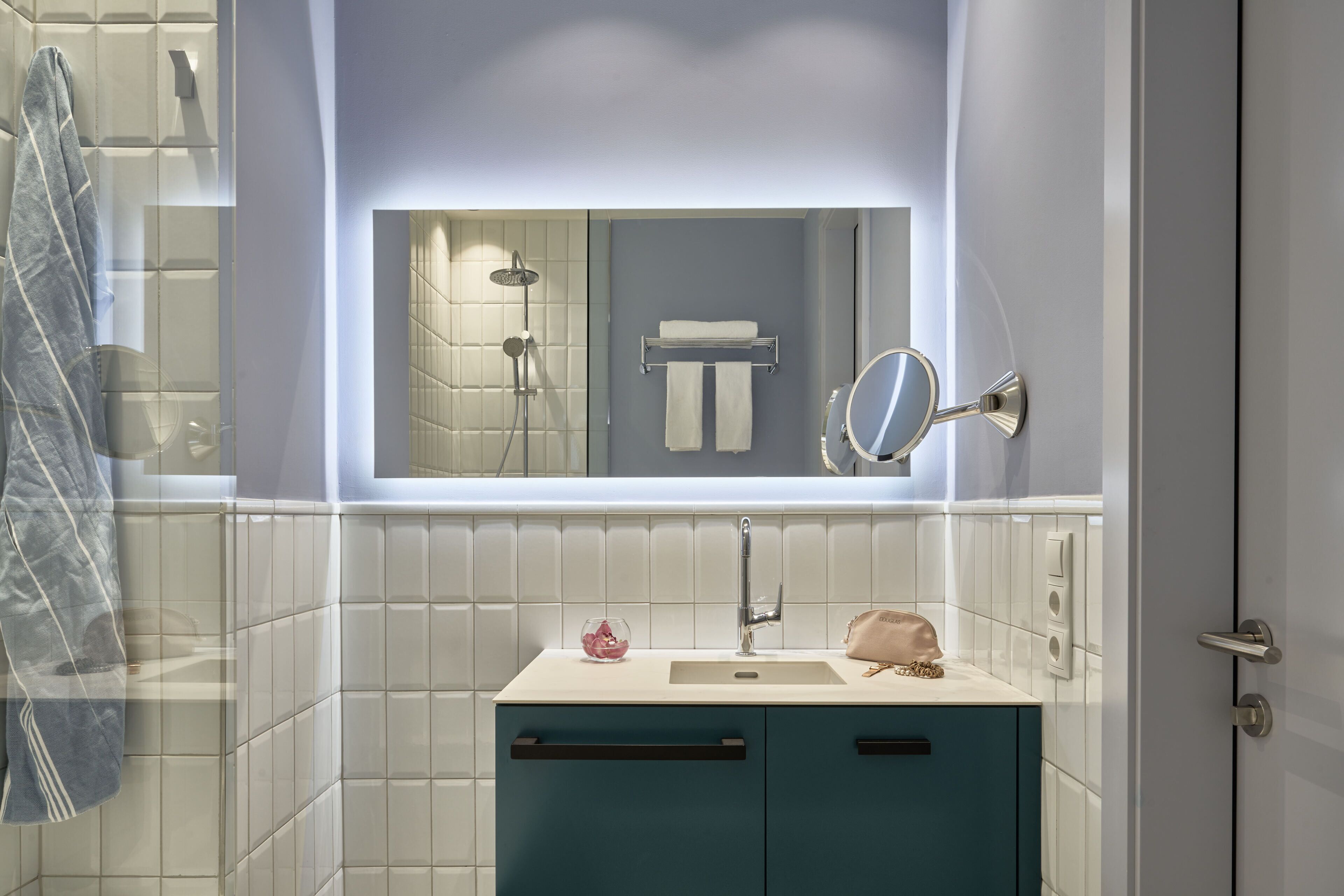 free toiletries, hair dryer, towels, soap