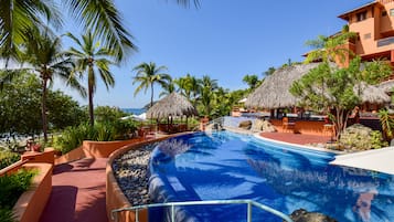 2 outdoor pools, pool umbrellas, sun loungers