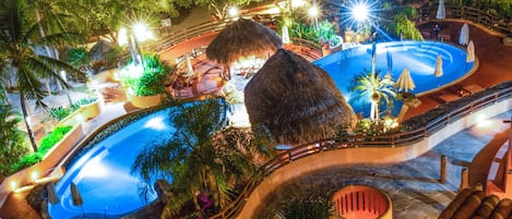 2 outdoor pools, pool umbrellas, sun loungers