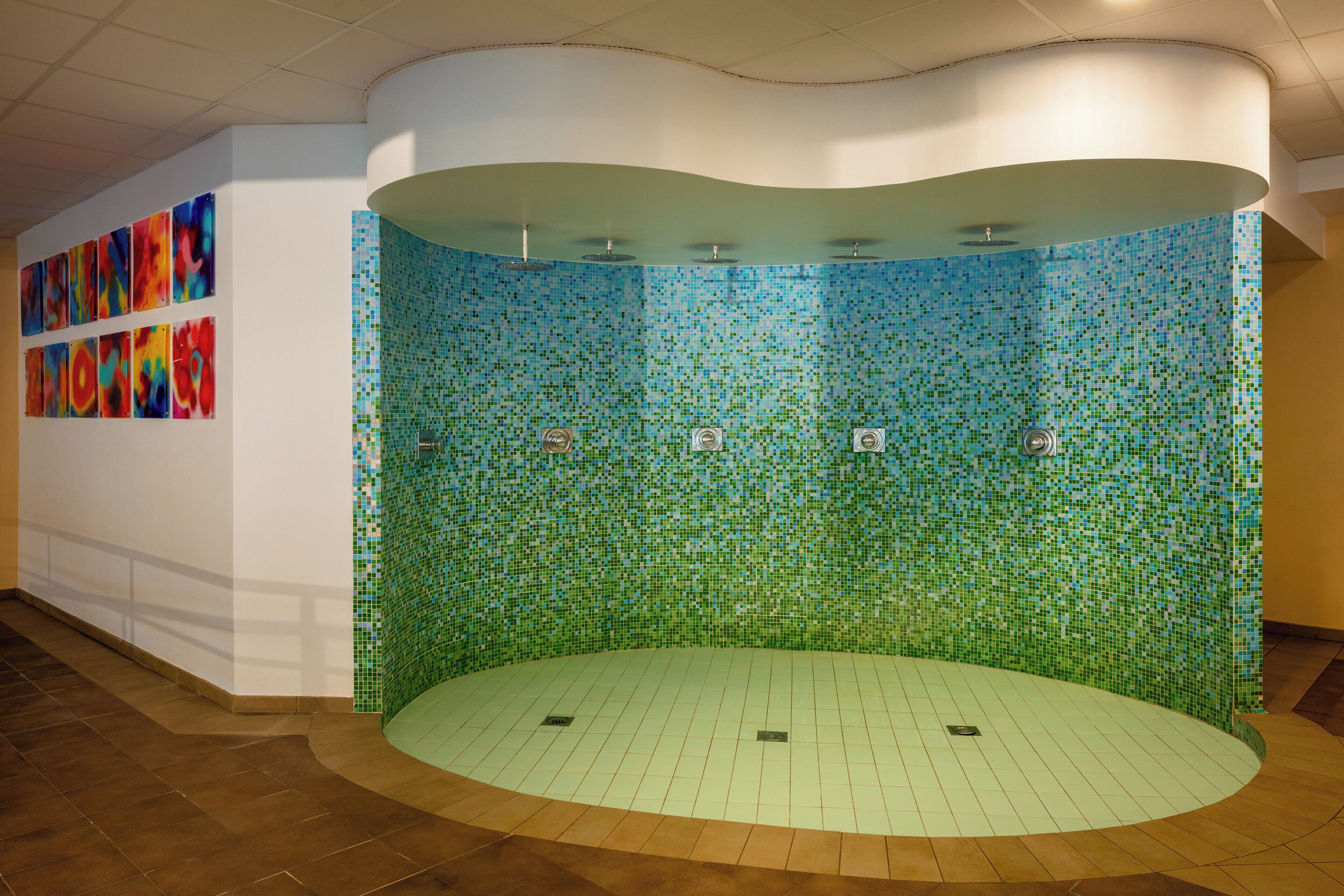 indoor pool, seasonal outdoor pool, pool loungers