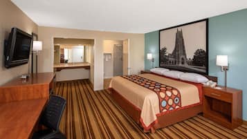 Room, 1 King Bed, Accessible, Non Smoking | Desk, soundproofing, iron/ironing board, free cribs/infant beds