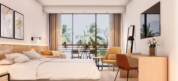 Ropa de cama hipoalergénica, cubrecamas y minibar 