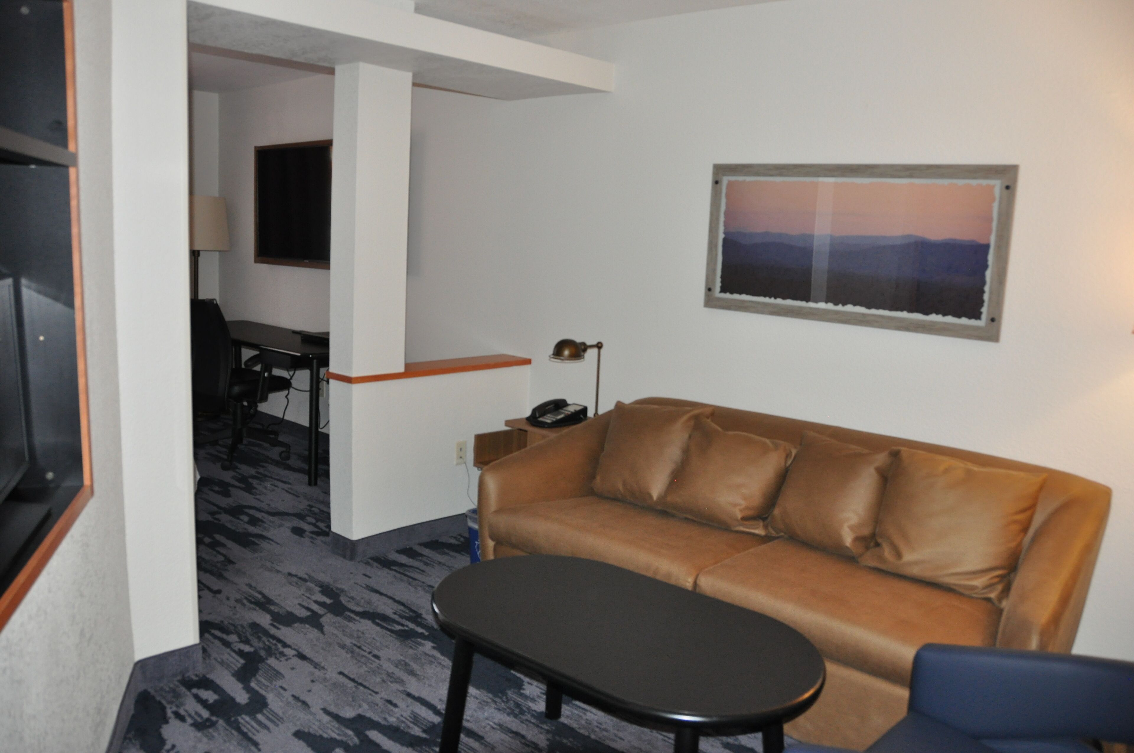 studio, 1 king bed with sofa bed, non smoking (mobility accessible, tub) | living area | 55-inch flat-screen tv with satellite channels